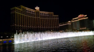 The fountain and light show at the Belagio at night is a beautiful thing.